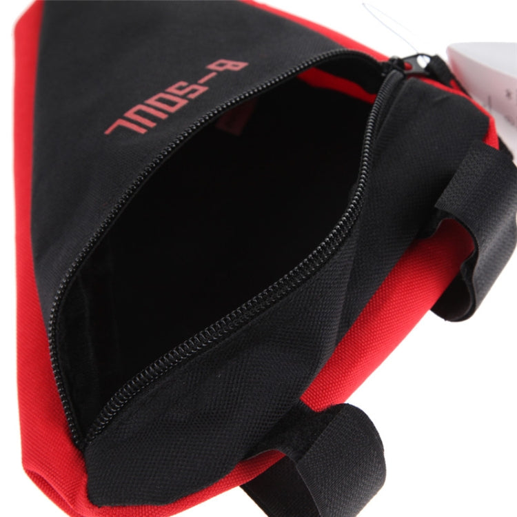 Triangle Bike Bag Front Tube Frame Cycling Bicycle Bags Waterproof MTB Road Pouch Holder Saddle(Red Black) by bashfashion