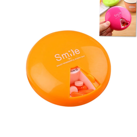 Portable 7 Days Drugs Pill Container Rotation Pillbox(Orange) by bashfashion