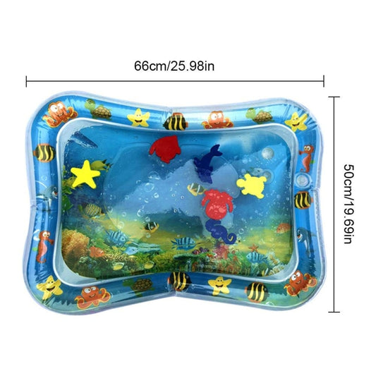 Baby Inflatable Aquarium Water Playing Cushion Prostrate Pad Toy Mat Light Blue 66*50cm by bashfashion