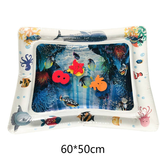 Baby Inflatable Aquarium Water Playing Cushion Prostrate Pad Toy Mat White 60*50cm by bashfashion