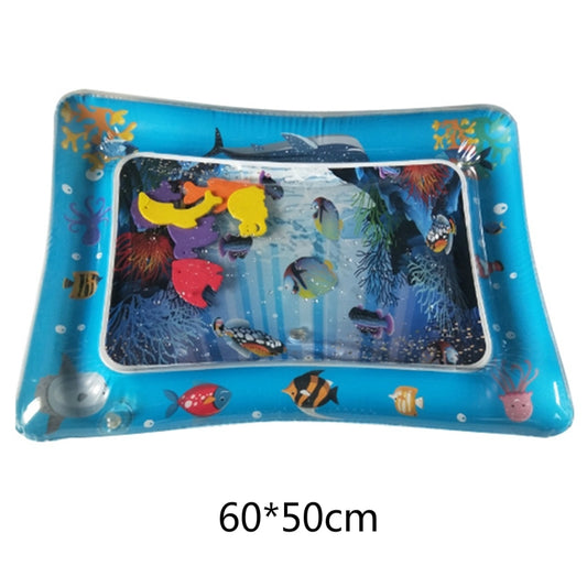 Baby Inflatable Aquarium Water Playing Cushion Prostrate Pad Toy Mat Blue 60*50cm by bashfashion