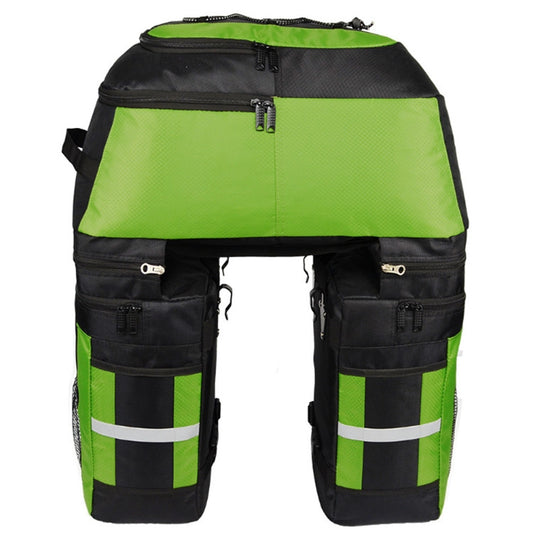 Mountain Bike Bicycle Rear Shelf Bag Camel Bag(Black Green) by bashfashion