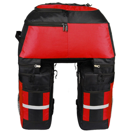 Mountain Bike Bicycle Rear Shelf Bag Camel Bag(Black Red) by bashfashion
