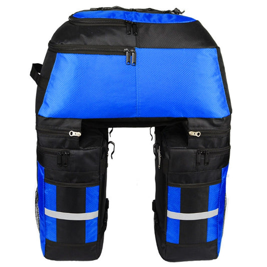 Mountain Bike Bicycle Rear Shelf Bag Camel Bag(Black Blue) by bashfashion