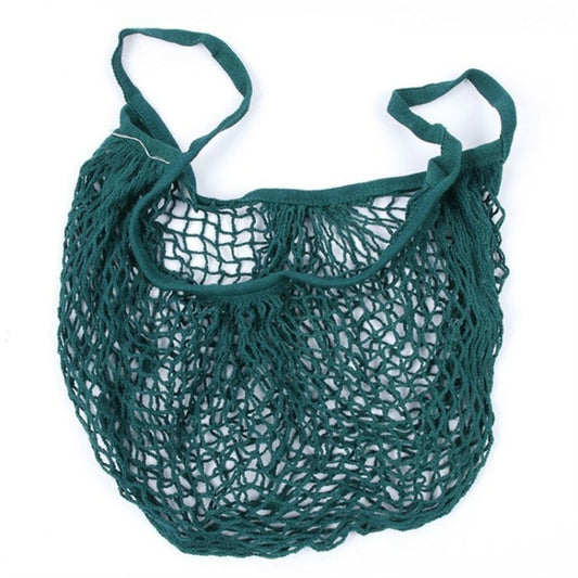Mesh Shopping Bag Reusable String Fruit Storage Handbag Totes Women Shopping Mesh Net Woven Bag Shop Grocery Tote Bag(Green) by bashfashion