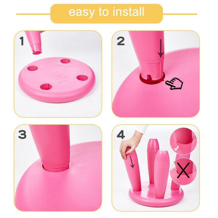 Colorful Children Stool Chair Baby Stool Plastic Kindergarten Stool(White) by bashfashion