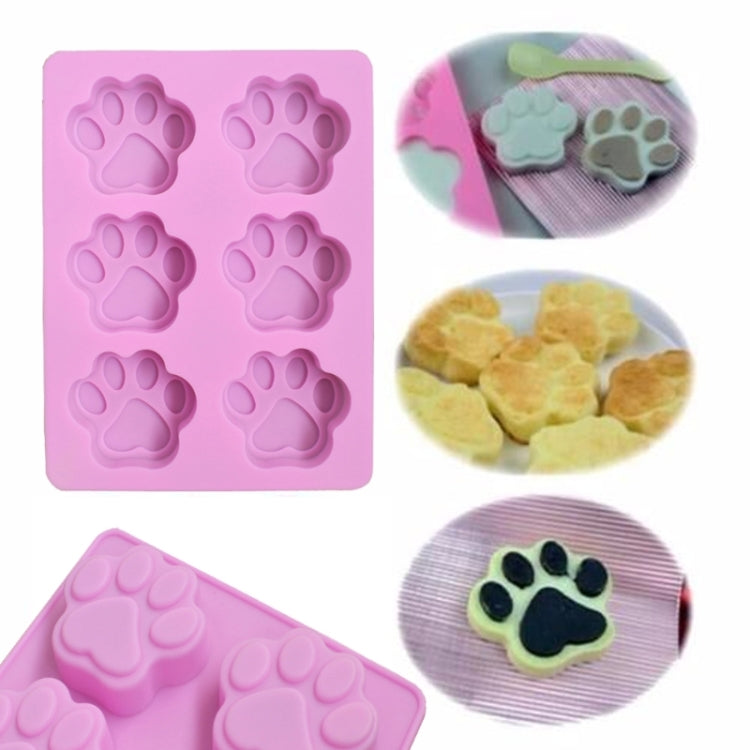 3 PCS Paw Soap Ice Cream Chocolate Cake Silicone Mold(Pink) by bashfashion