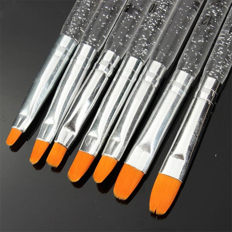 7pcs /Set UV Gel Acrylic Crystal Design Builder Painting Nail Art Brush Pen Tool Set Crystal Painting Drawing Carving Pen Set by bashfashion