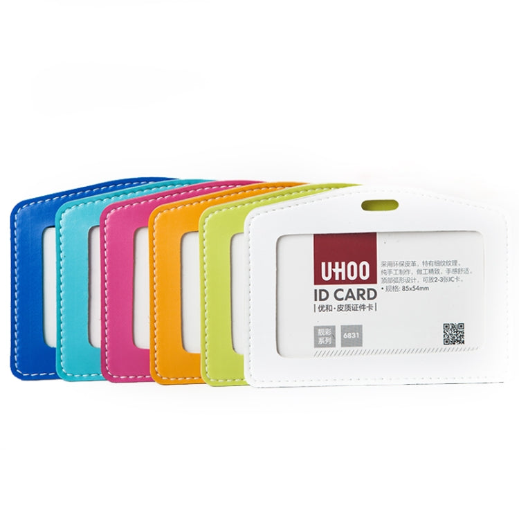 Women Business Llanyard Card Holder Leather Card Case for Student Candy Color Cute Cartoon Children Badge(Orange) by bashfashion