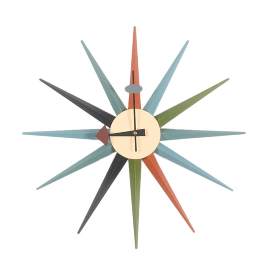 48cm Simple Modern Sun Clock Creative Home Accessories Wall Clock(Color Pole) by bashfashion