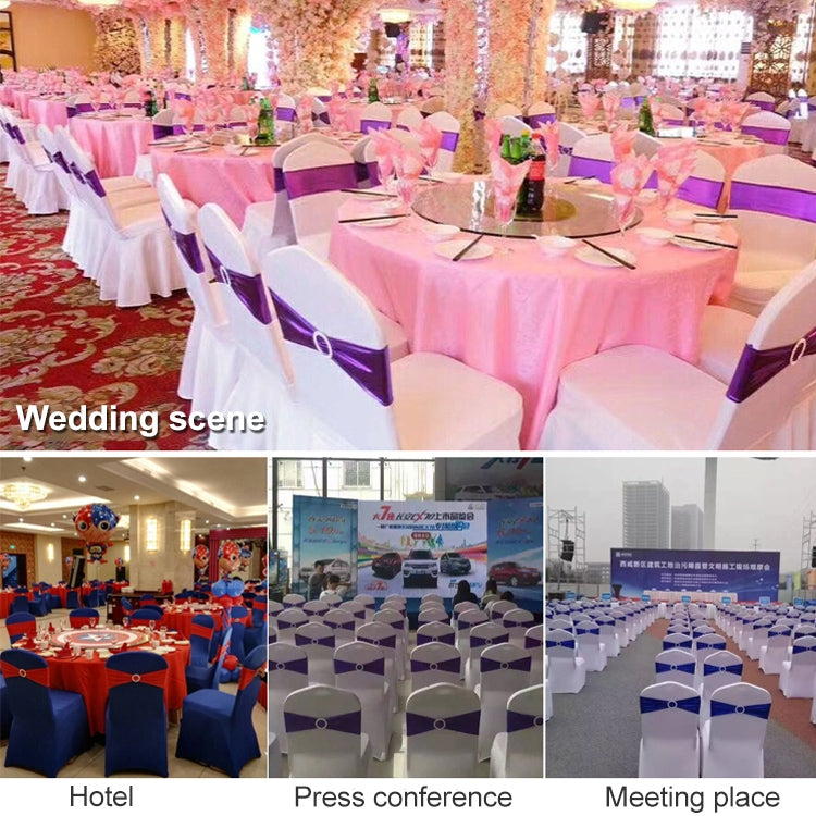 Wedding Chair Cover Sash Satin Fabric Bow Tie Ribbon Band Decoration Hotel Wedding Party Ceremony Banquet Supplies(Royal Blue) by bashfashion