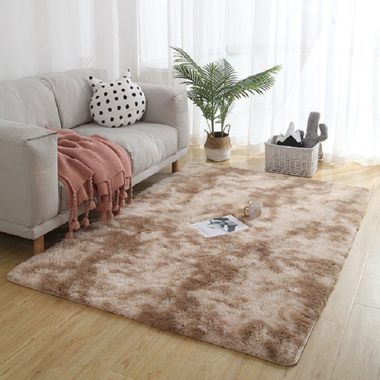 Simple Sofa Bedside Gradient Carpet Living Room Bedroom Mat, Color:Dark Camel, Size:40x60cm by bashfashion