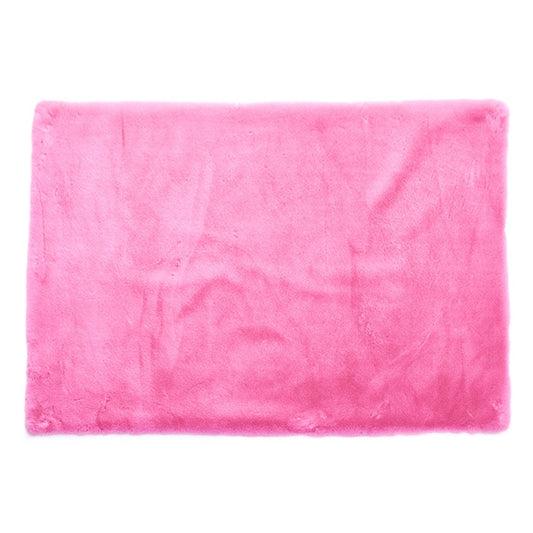 Rug Artificial Rabbit Hair Carpet Non-slip Floor Mats for Living Room Bedroom Balcony Home Decoration, Size:500x800mm(Pink) by bashfashion