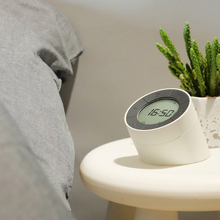 Simple Home Creative Multi-function Charging Stepless Dimming Alarm Clock Night Light(White) by bashfashion