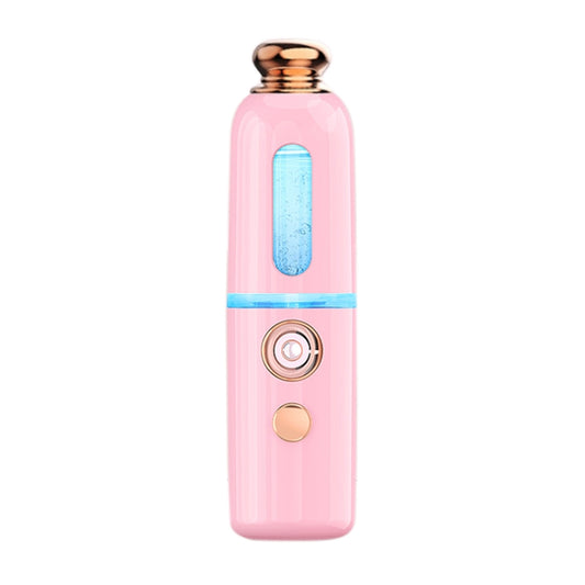 Facial Steamer Nano Spray Water Replenishing Instrument Portable Cold Spray Machine Charging Beauty Instrument Automatic Alcohol Sprayer, Style:Crown(Pink) by bashfashion