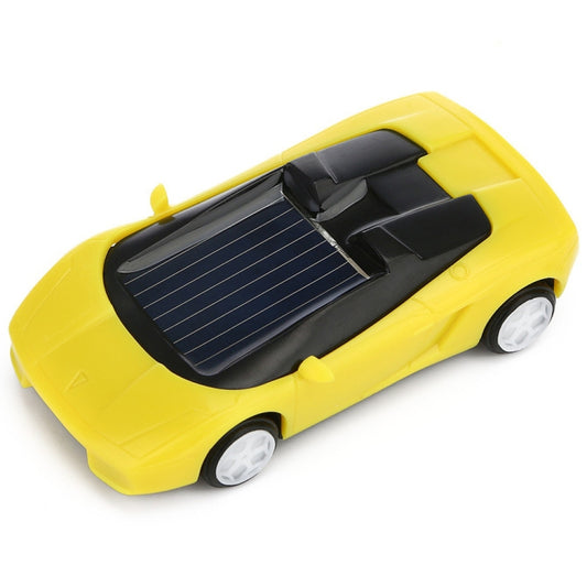 3PCS Solar Toys Car Powered Mini Car Racer Toy For Kids(Yellow) by bashfashion