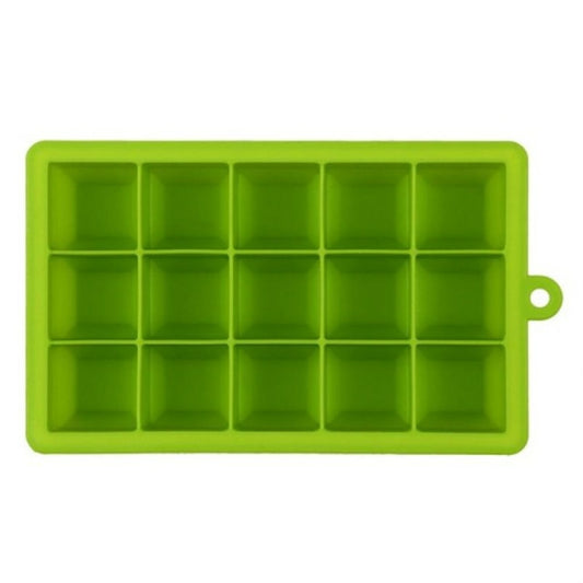15 Grids DIY Big Ice Cube Mold Square Shape Silicone Ice Tray Fruit Ice Cream Maker(Green) by bashfashion