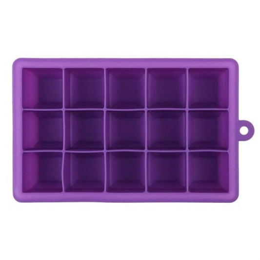 15 Grids DIY Big Ice Cube Mold Square Shape Silicone Ice Tray Fruit Ice Cream Maker(Purple) by bashfashion