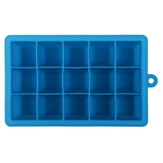 15 Grids DIY Big Ice Cube Mold Square Shape Silicone Ice Tray Fruit Ice Cream Maker(Sky Blue) by bashfashion