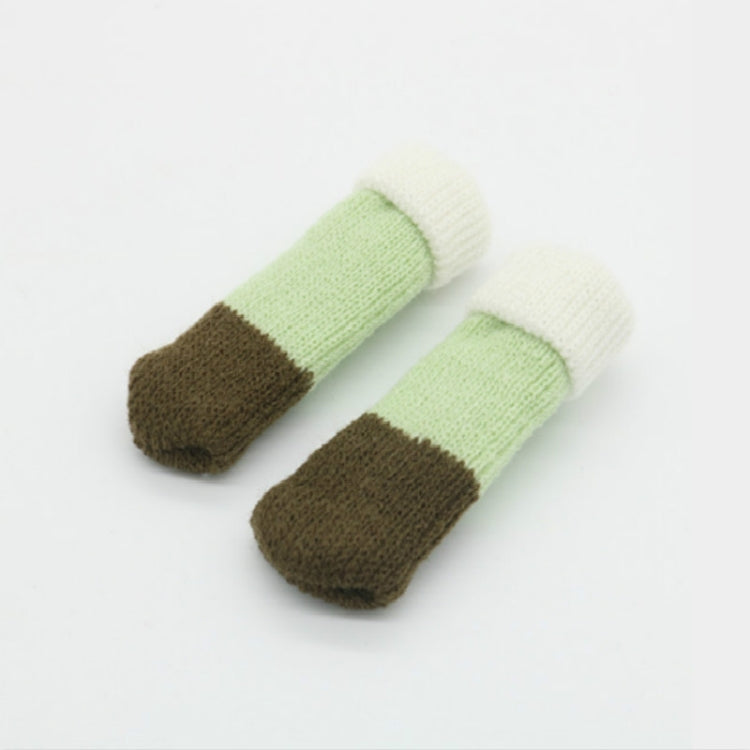 4pcs Silent Wear-resistant Non-slip Padded Double Chair Foot Cover(Ramdon Color Dilvery) by bashfashion