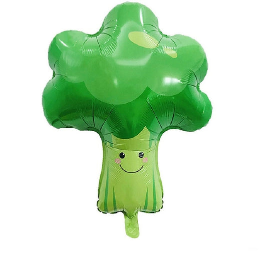 2 PCS Cartoon Vegetables and Fruits Aluminum Film Balloon Children Party Decoration Supplies Inflatable Toys(Broccoli) by bashfashion