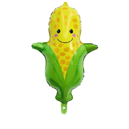 2 PCS Cartoon Vegetables and Fruits Aluminum Film Balloon Children Party Decoration Supplies Inflatable Toys(Corn) by bashfashion