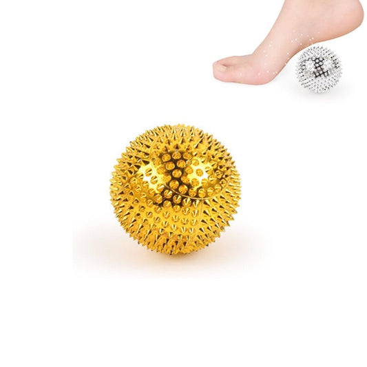 1 Pair Magnetic Massage Ball Relax Muscle Finger Plantar Pressure Massage Stab Ball, Size:3.2cm(Gold) by bashfashion