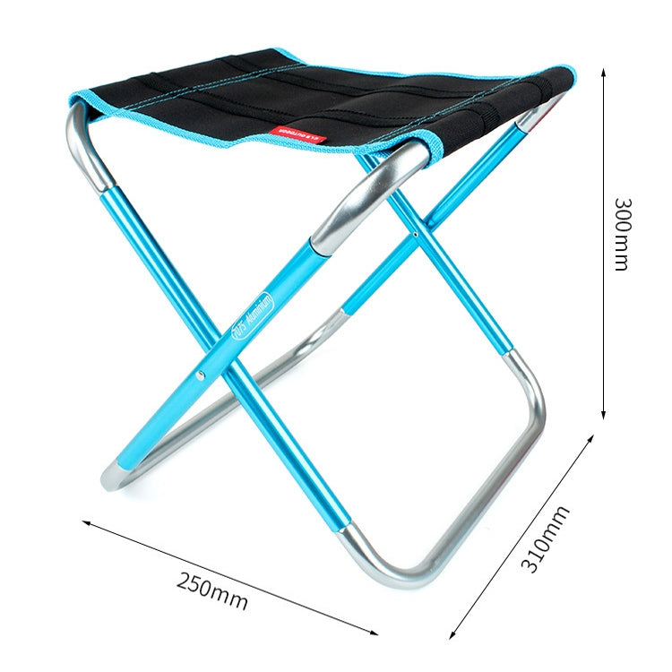 CLS Large 7075 Aluminum Alloy Outdoor Folding Stool Portable BBQ Fishing Folding Chair, Size: 30x25x31cm(Black) by CLS