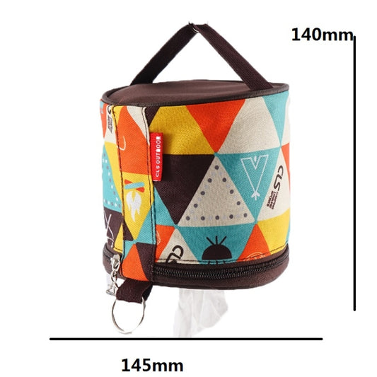 Outdoor Camping Foldable Pumping Box Roll Paper Storage Bag(New Pattern) by bashfashion