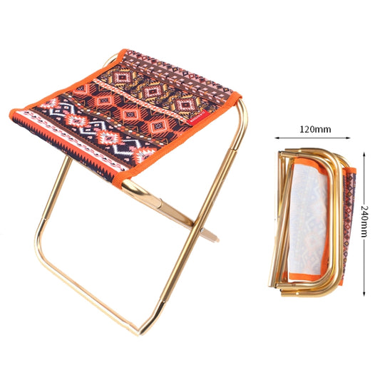 CLS 7075 Aluminum Alloy Fishing Chair Portable Camping Train Stool, Size: 24.8x22.5x27cm(Scorching Sun) by CLS