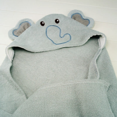 Baby Bath Towel Cotton Hooded Towel One Piece Solid Lion Kids Towel Hooded Blanket Infant Stuff(Elephant) by bashfashion