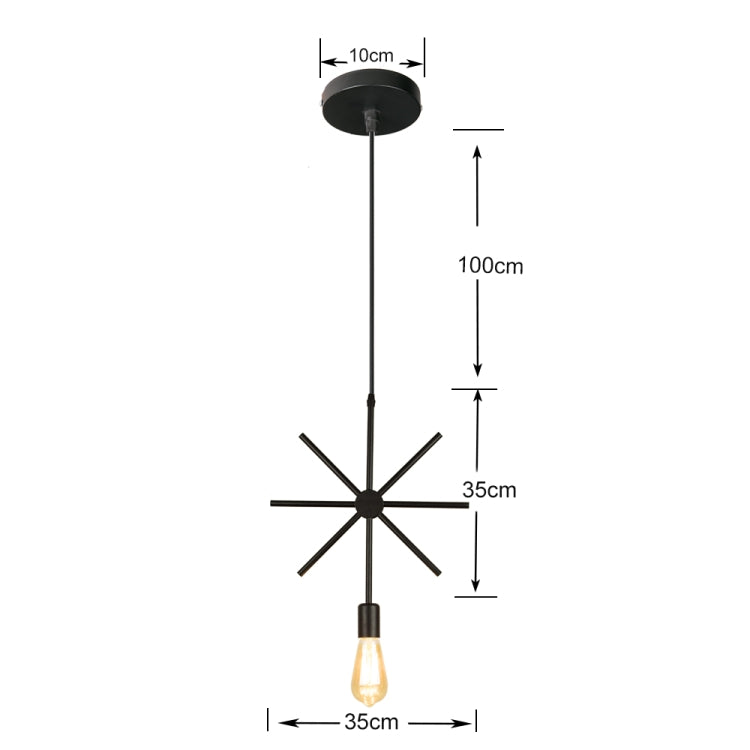 Simple and Creative Wrought Iron Geometric Chandelier Bar Exhibition Hall Clothing Store Restaurant Hotel Decorative Light with Light Bulb(Square) by bashfashion