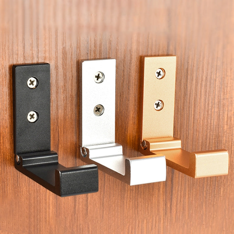 Collapsible Clothes Hanger Robe Hook Decorative Bathroom Wall Mounted Hooks(Black Hook (Send Screw)) by bashfashion