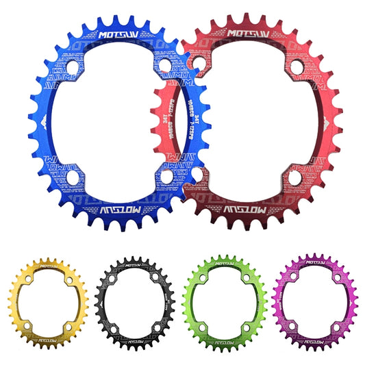 MOTSUV Narrow Wide Chainring MTB Bicycle 104BCD Tooth Plate Parts(Black) by bashfashion
