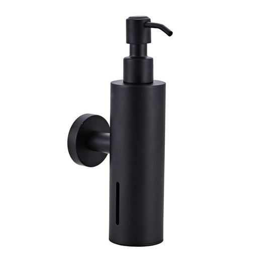 304 Stainless Steel Wall-mounted Manual Soap Dispenser, Style:Round Wall-mounted by bashfashion