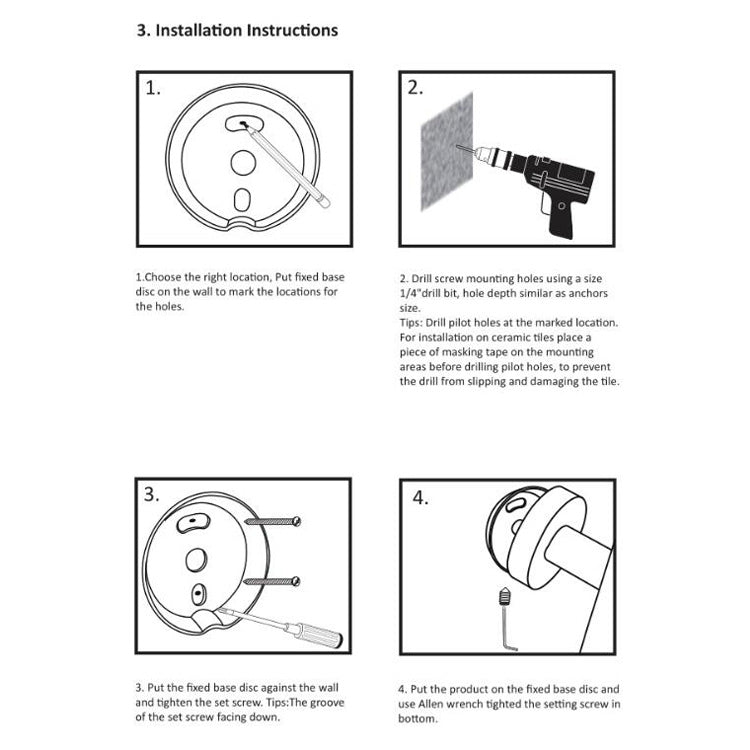 304 Stainless Steel Wall-mounted Manual Soap Dispenser, Style:Round Table Top by bashfashion