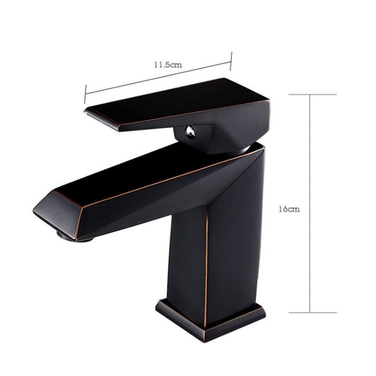 Hardware Faucet Bathroom Hot & Cold Water Faucet, Specification: Black 99508 by bashfashion