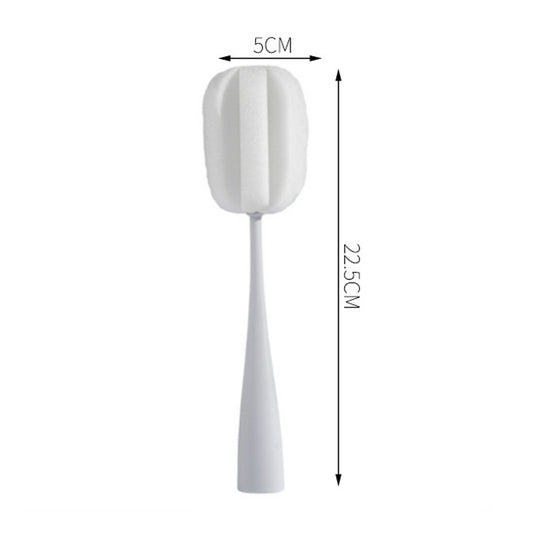 Long Handle Sponge Cup Brush Mug Cleaning Brush Bottle Brush Glass Cup Brush( Gray) by bashfashion