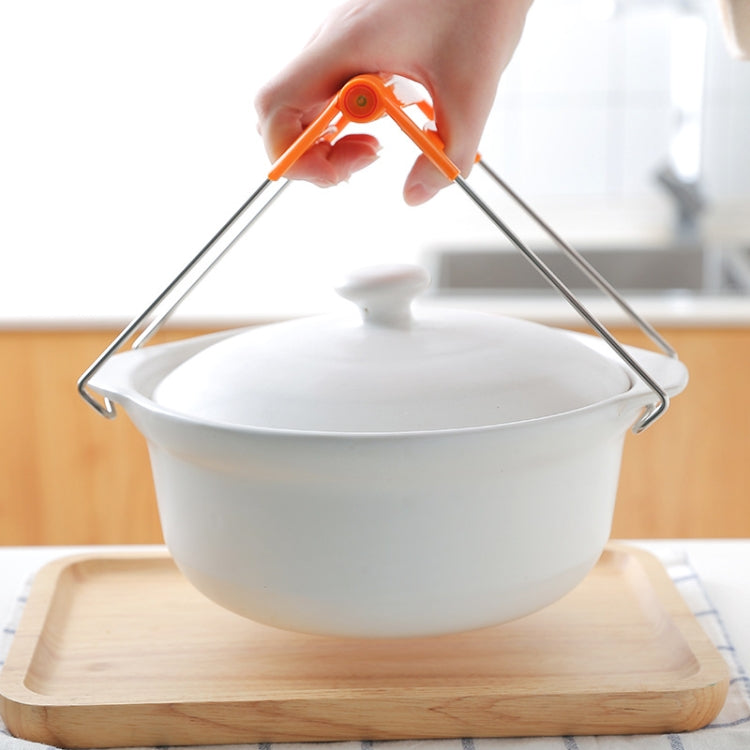 Kitchen Stainless Steel Cup Holder Folder Anti-scalding Dish Clip Tray Clip, Random Color Delivery by bashfashion