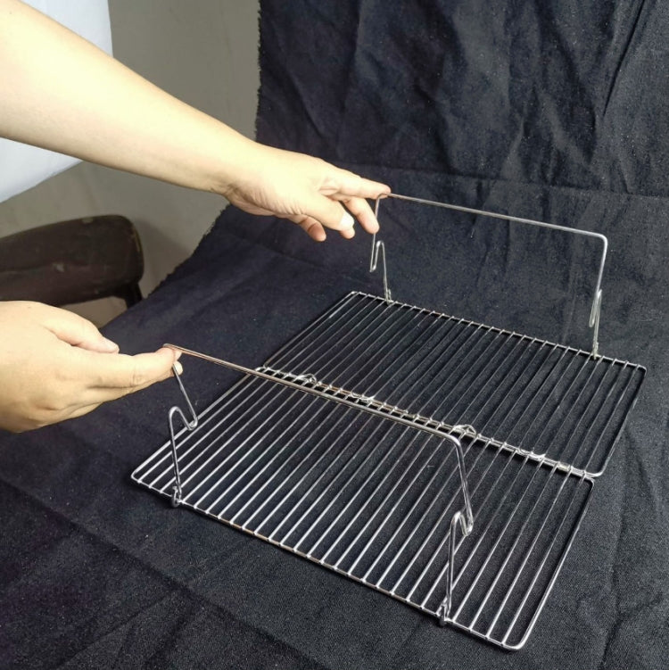 Liftable Barbecue Grill Camping Stainless Steel Folding Barbecue Grill Wood Charcoal Grill by bashfashion