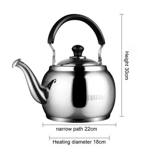 Stainless Steel Kettle Extra Thick Whistle Burning Kettle Home Teapot Large Capacity(5.8L Sun kettle) by bashfashion