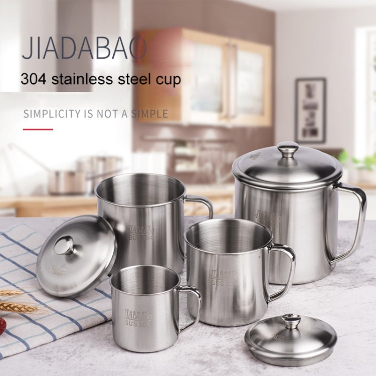 5 PCS Extra Thick 304 Stainless Steel Cup Children's Mouth Cup with Handle Cover Household adult Drinking Water Cup 10cm with cover by bashfashion