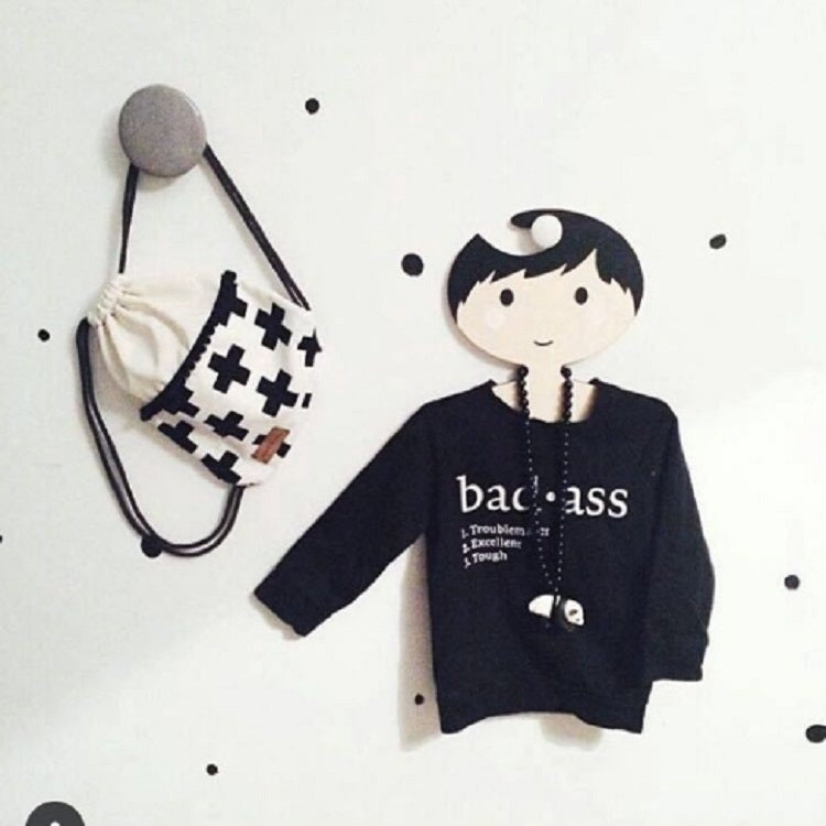 Wooden Boy Hanger Children Room Children Clothing Store Decorative Photography Props(Yellow) by bashfashion