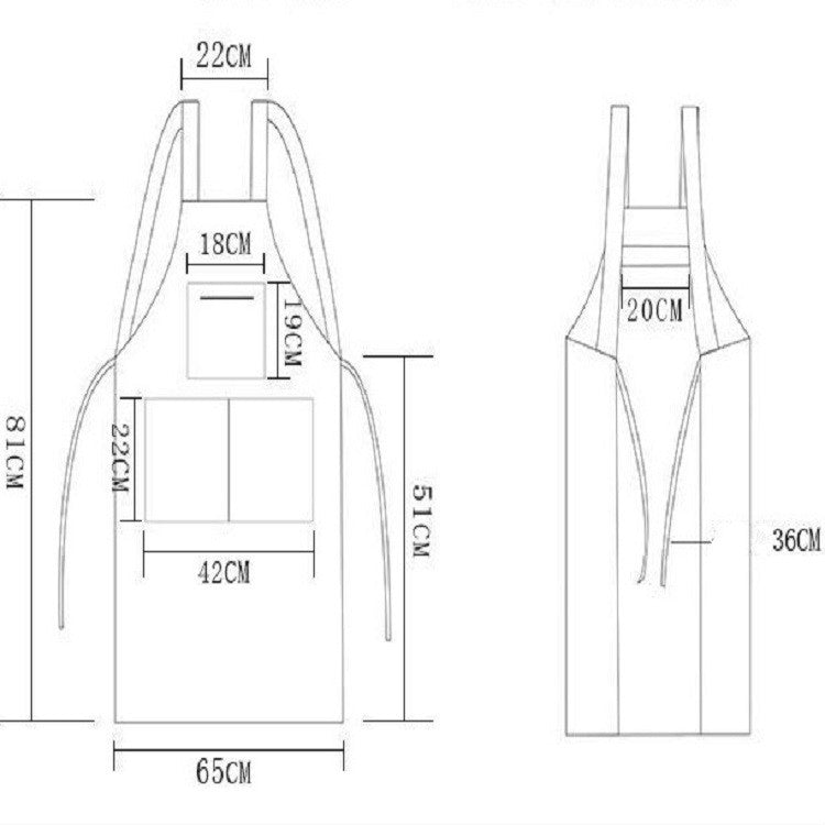 Waterproof Oil Proof Soft Leather Thick Wear-resistant Men and Women Overalls Apron(Wine Red) by bashfashion