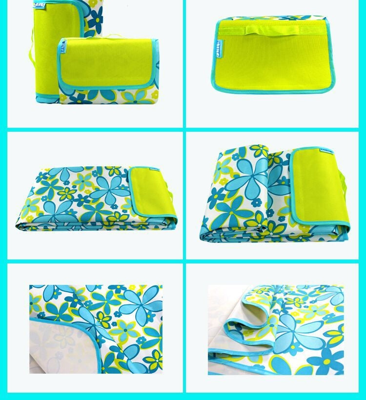 600D Oxford Cloth Outdoor Picnic Mat Picnic Cloth Waterproof Mats Spring Travel Beach Mat, Specifications (length * width): 150*120(Lily) by bashfashion