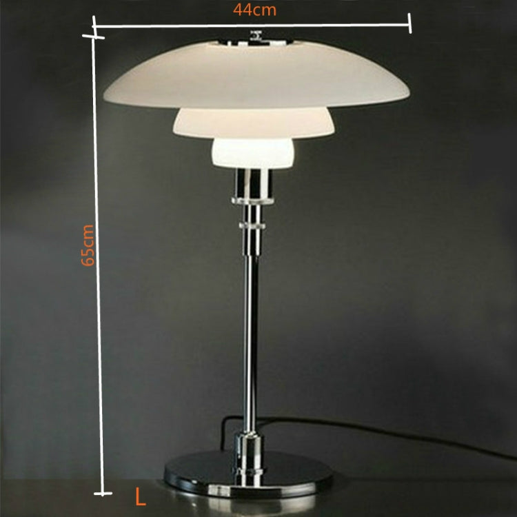 220V Small E14 / Large E27Metal Glass Table Lamp LED Design Reading Lamp Bedroom Bedside Study Room Lamp, Size:L 44X65cm by bashfashion