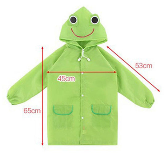 Outdoor Cute Waterproof Kids Rain Coat Kids Animal Style(Green) by bashfashion
