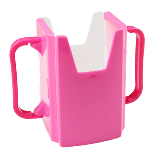 Handle Boxed Anti-sprinkling Drink Holder Retractable Baby Learning Cup(Pink) by bashfashion
