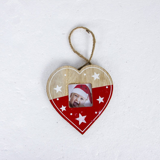 2 PCS Christmas Photo Frame Christmas Creative Photo Frame Pendant Christmas Tree Decoration Pendant, Specification:Love(Red) by bashfashion