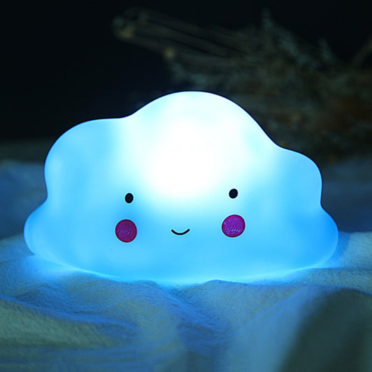 Cartoon Flaky Clouds Colorful Small Night-light Bedside Lamp(Blue) by bashfashion